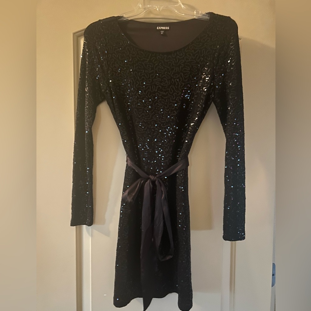 Black sequins dress